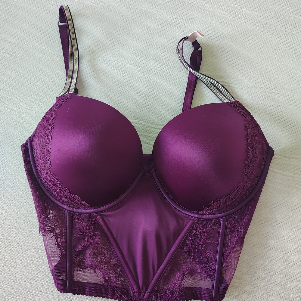 Elegant Purple Lace Bralette